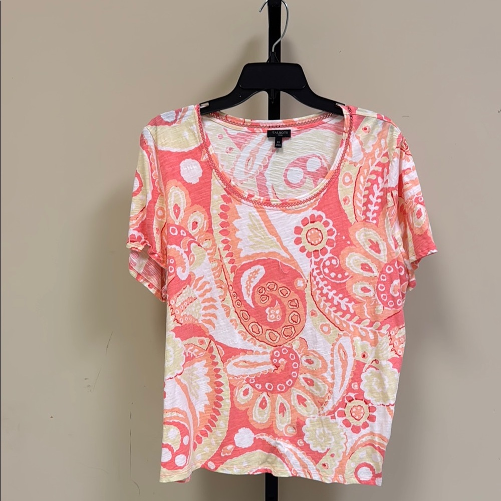 Talbots Colorful Paisley Women's T-shirt